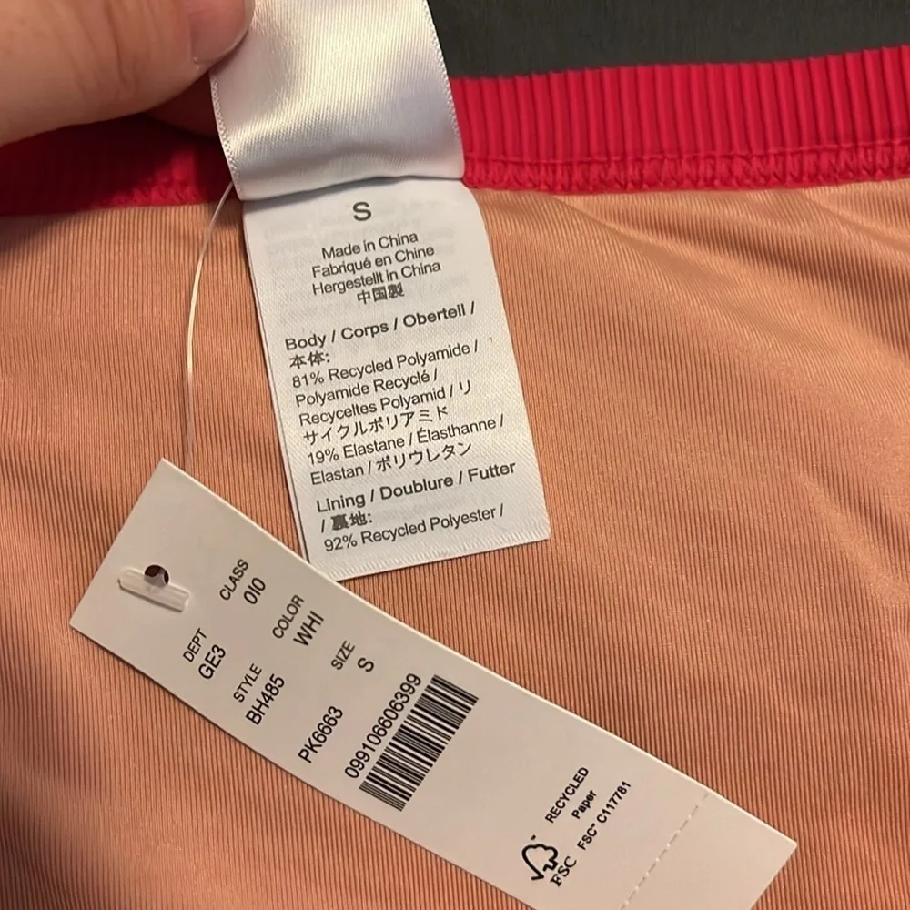 JCrew Ribbed Trim Hipster Bikini Bottom Pink Size Small NWT